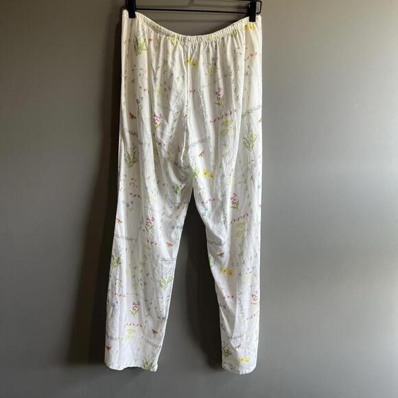 H&M Divided Women's Lightweight Floral Print Cream Pants Size Medium - Picture 6 of 10